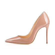 Load image into Gallery viewer, GENSHUO Women Pumps Heeled Shoes Nude Pointed Toe Sexy High Heel Shoes Stiletto High Heels Ladies 12 10 8 cm Big Size 42
