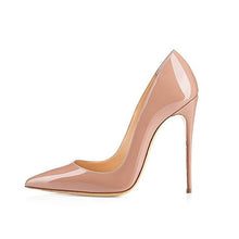 Load image into Gallery viewer, GENSHUO Women Pumps Heeled Shoes Nude Pointed Toe Sexy High Heel Shoes Stiletto High Heels Ladies 12 10 8 cm Big Size 42